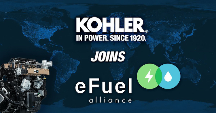 Kohler entra a far parte di eFuel Alliance per un futuro a impatto zero