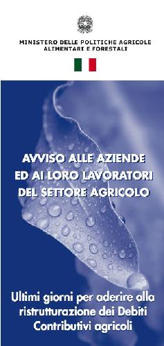 Debiti Contributivi agricoli, ultimi giorni per aderire alla ristrutturazione