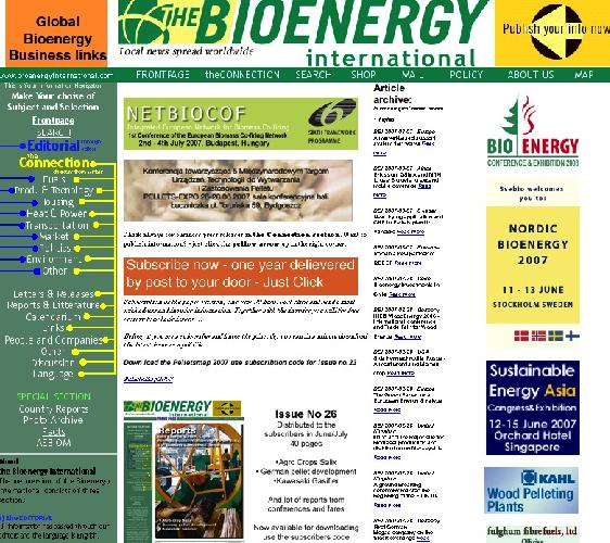 La rivista 'international' delle bioenergie
