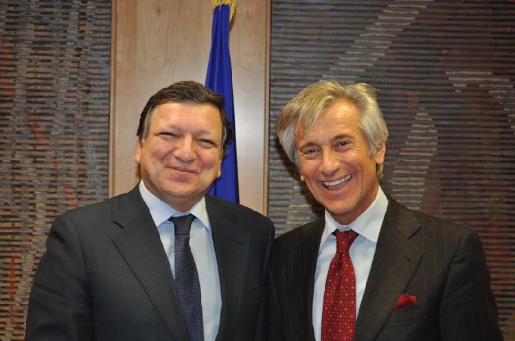 Da sinistra: José Manuel Durao Barroso, presidente della Commissione Ue e Paolo Bruni, presidente Cogeca