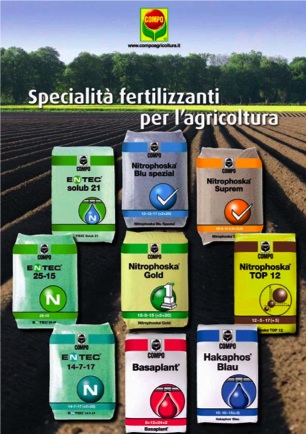 I nuovi packaging dei fertilizzanti Compo Agricoltura