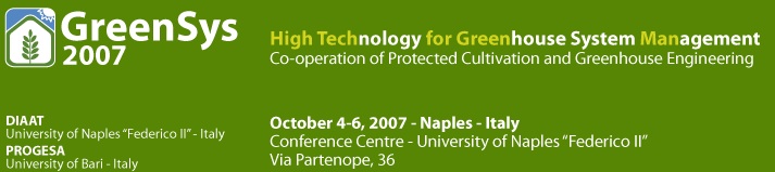GreenSys2007: tecnologie per la gestione del sistema di colture protette