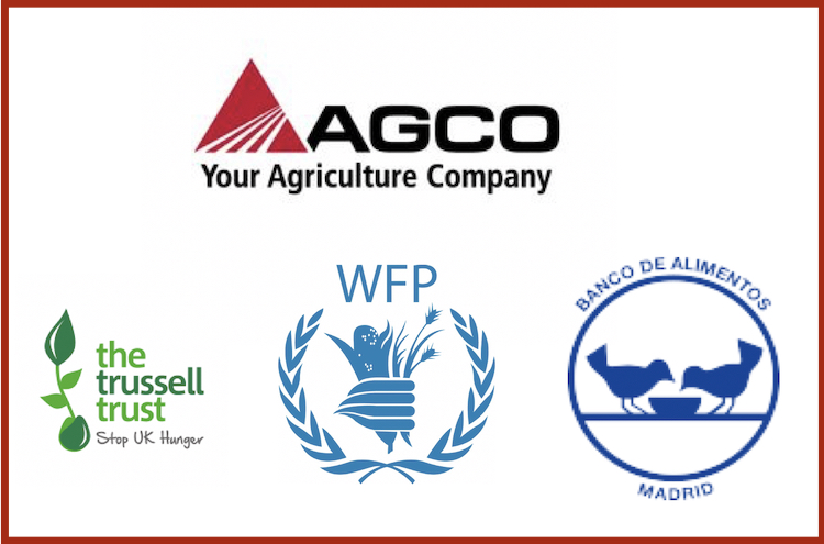 La fondazione AGCO supporta Trussell Trust, World food program - Turkey e Banco de Alimentos de Madrid