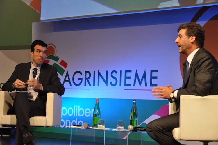 #campoliberofinoinfondo: il ministro delle Politiche agricole Maurizio Martina e il coordinatore di Agrinsieme Mario Guidi