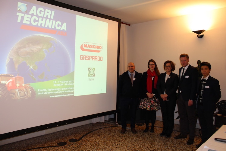 I relatori del workshop organizzato da DLG Italia presso Villa Maschio in Veneto.