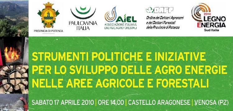 Politiche ed iniziative per lo sviluppo delle agroenergie