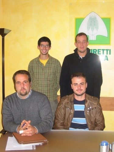 Nella foto il delegato Andrea Minardi (seduto a destra) con i vice delegati Niccolò Lavezzi e Stefano Michelotti e il segretario Alessandro Belli