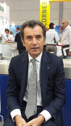 Angelo Benedetti, presidente di Unitec, durante la conferenza stampa al Macfrut 2016