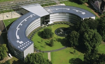 Il quartier generale di Bayer a Leverkusen (Germania)