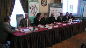 Il tavolo dei relatori al momento della presentazione del volume