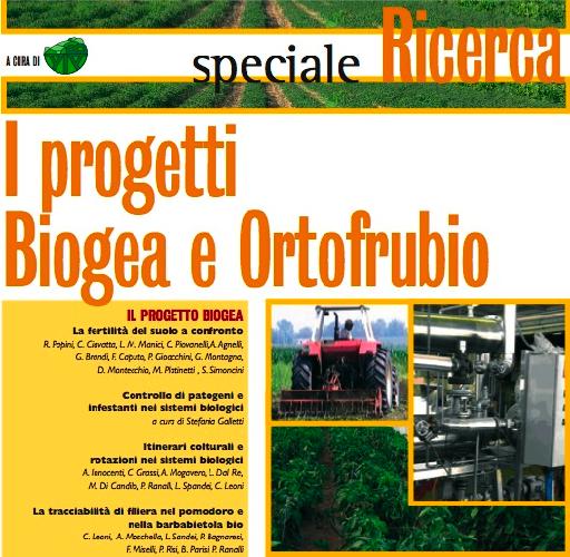 La prima pagina dello speciale dedicato alla ricerca in agricoltura biologica