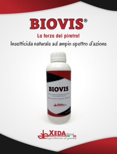 Biovis è a base di piretro naturale in supporto liquido di origine vegetale