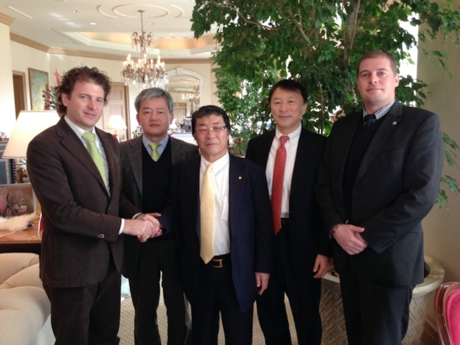Un momento dell'accordo tra Bts Biogas e Birumen Kagoshima
