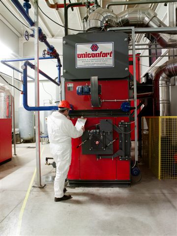 Uniconfort, terzo produttore mondiale di caldaie a biomasse