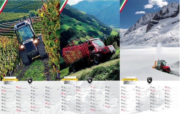 I mesi di ottobre, luglio e dicembre del calendario 2011 Antonio Carraro