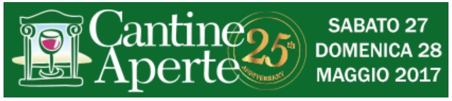 La 25° edizione di Cantine aperte si terrà il 27 e 28 maggio 2017