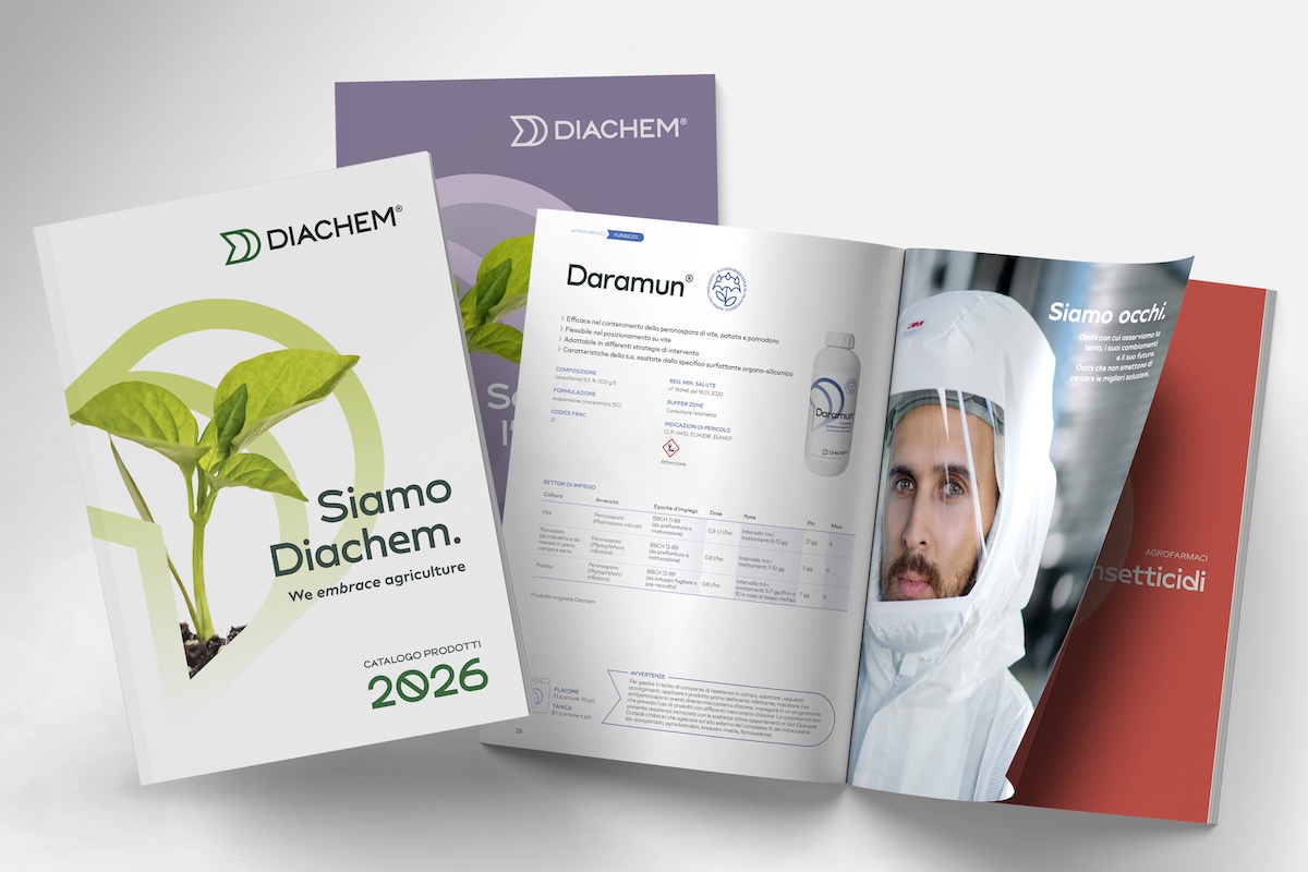 Il nuovo catalogo Diachem 2026: tutte le soluzioni per la nutrizione e la protezione delle colture, comprese le novità per il biologico