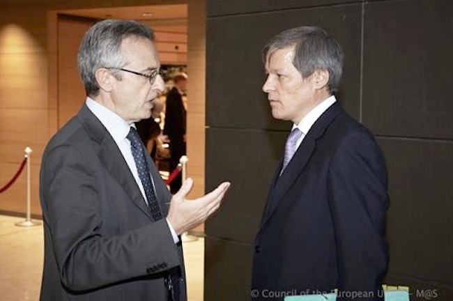 Da sinistra: il ministro Mario Catania e il commissario Dacian Ciolos