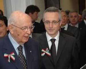 Nella foto da sinistra: il presidente Napolitano e il ministro Catania