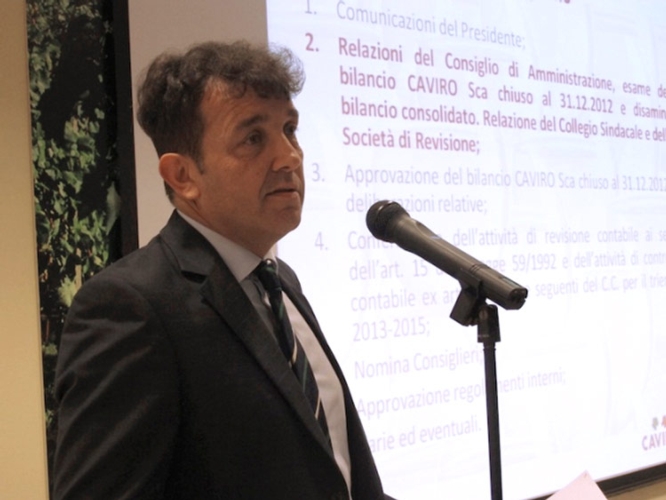 Carlo Dalmonte è presidente di Caviro da novembre 2012, oltre ad essere vicepresidente di Fedagri Confcooperative