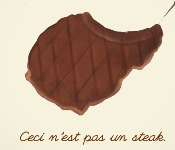 Lo slogan 'Ceci n’est pas un steak' per la campagna lanciata da Copa Cogeca per contrastare l'uso improprio di nomi tipici dei prodotti a base di carne