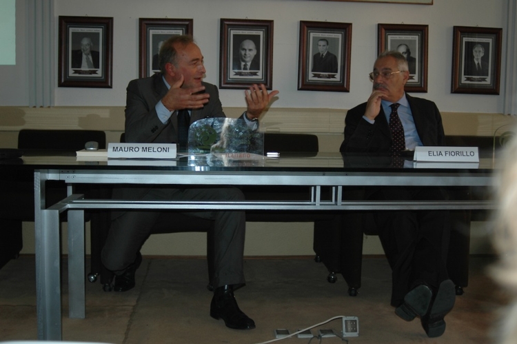 Conferenza stampa, da sinistra: Mauro Meloni e Elia Fiorillo del Ceq
