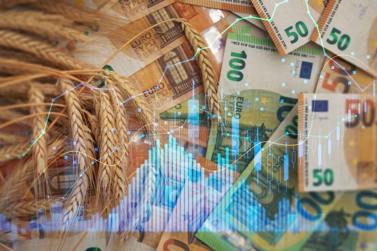 Grano, soldi e grafici di mercato
