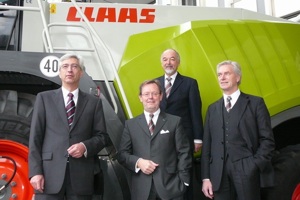 La dirigenza Claas: da sinistra Thomas Klatt, Lothar Kriszun, Dr. Theo Freye, Dr. Hermann Garbers 
