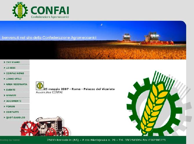 La home page del sito Confai.it