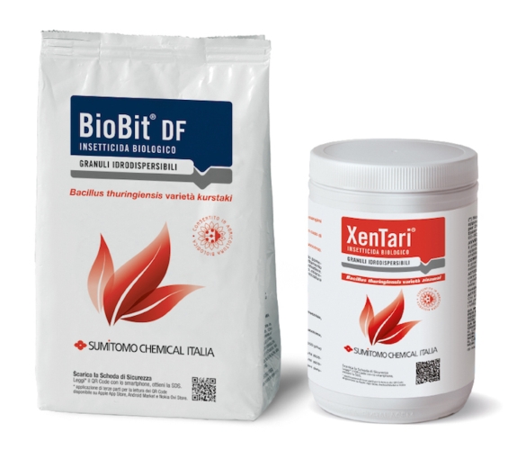 BioBit® DF e XenTari®, insetticidi biologici a base di Bacillus thuringiensis per l’impiego in frutticoltura e orticoltura