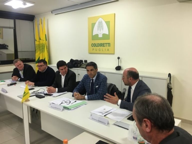 Un momento del Consiglio federale di Coldiretti Puglia di ieri, 14 dicembre 2017