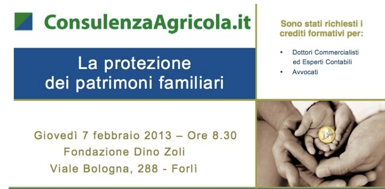 Consulenza Agricola, convegno a Forlì giovedì 7 febbraio ore 8,30