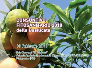 Alsia: consuntivo fitosanitario 2010<br />Metaponto (Mt), 10 febbraio 2011