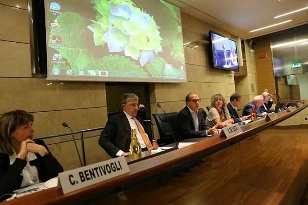 I relatori del convegno in Regione Emilia Romagna sull'agroalimentare
