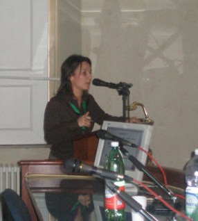 Lucia Farina, durante la presentazione