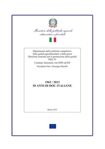 Vinitaly, presentato il rapporto su 50 anni di Doc italiane