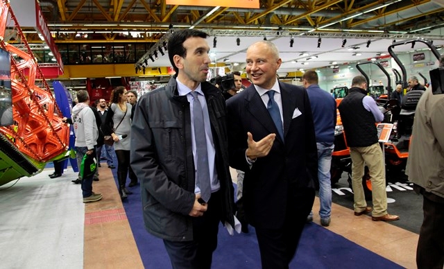 Eima International 2014: il ministro Maurizio Martina con Massimo Goldoni, presidente di FederUnacoma