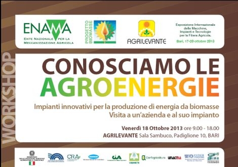 Convegno in programma il 18 ottobre nell'ambito di Agrilevante - Bari
