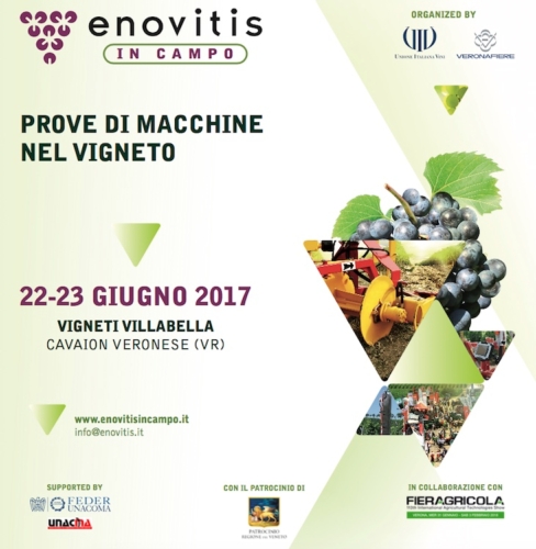 Enovitis in campo 2017 si svolgerà presso i Vigneti Rivabella, a Cavaion Veronese, dal 22 al 23 giugno 2017