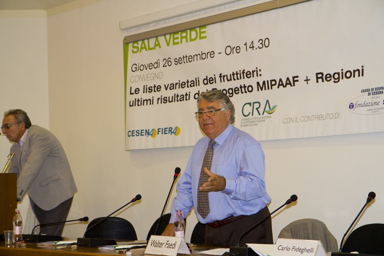 Walther Faedi, nuovo coordinatore nazionale del Progetto 'Liste di orientamento varietale dei fruttiferi' promosso da Mipaaf e Regioni