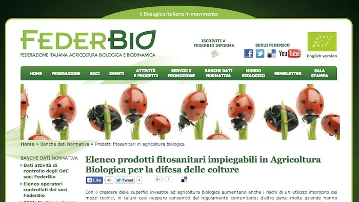 FederBio, l'elenco dei prodotti fitosanitari per l'agricoltura biologica