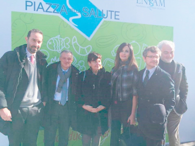 Un momento dell'inaugurazione del Parco agroalimentare Fico, madrina d'eccezione l'attrice Maria Grazia Cucinotta