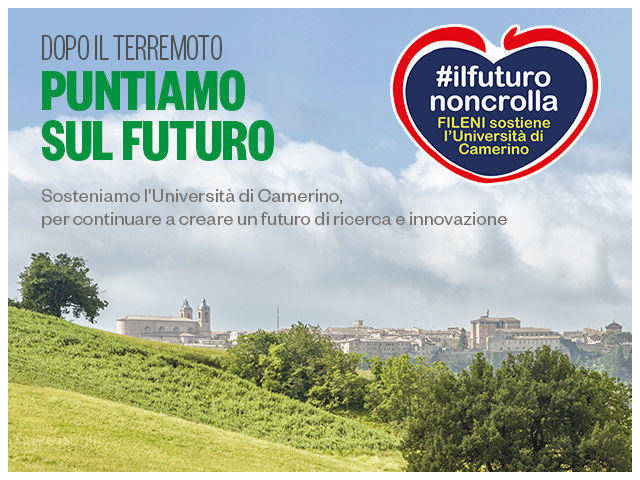 L'immagine promozionale di Fileni e il logo ideato per lanciare la campagna a favore di #ilfuturononcrolla