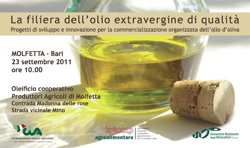 La filiera dell'olio extravergine di qualità, Molfetta (Ba), 23 settembre 2011