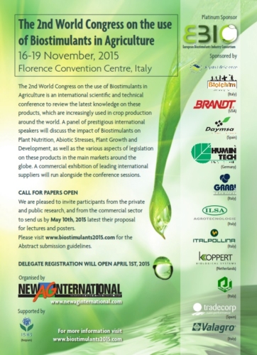 Biostimolanti, un pool di esperti a novembre in Italia