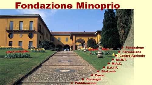Homepage del sito della Fondazione Minoprio