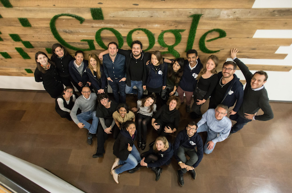 I ragazzi della Food innovation global mission nella sede di Google, in California