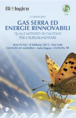 'Gas serra ed energie rinnovabili', domani convegno a Bologna