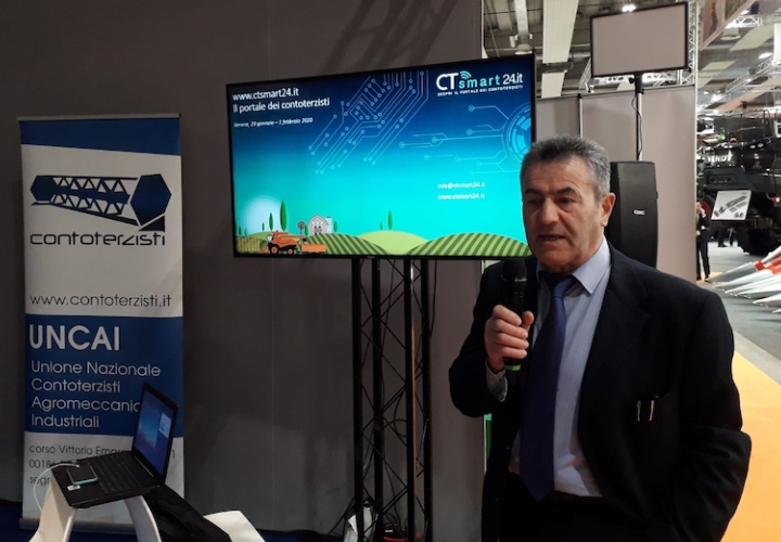 Giuliano Oldani alla presentazione di CT Smart 24 a Fieragricola 2020
