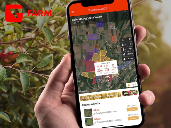 L'interfaccia facile e intuitiva dell'applicazione mobile permette di gestire l'intera azienda agricola